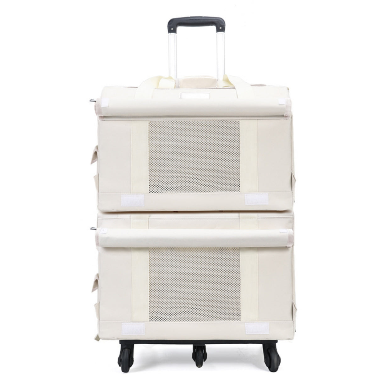 Double-Decker Pet Carrier Portable Rolling Pet Carrier Collapsible for Airport