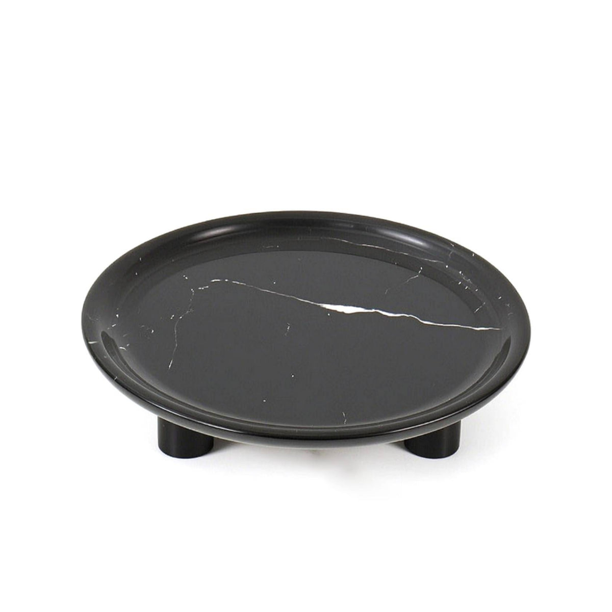 Marble Tray with Feet Low-Profile Marble Footed Tray Polished for Dining Table, Countertop