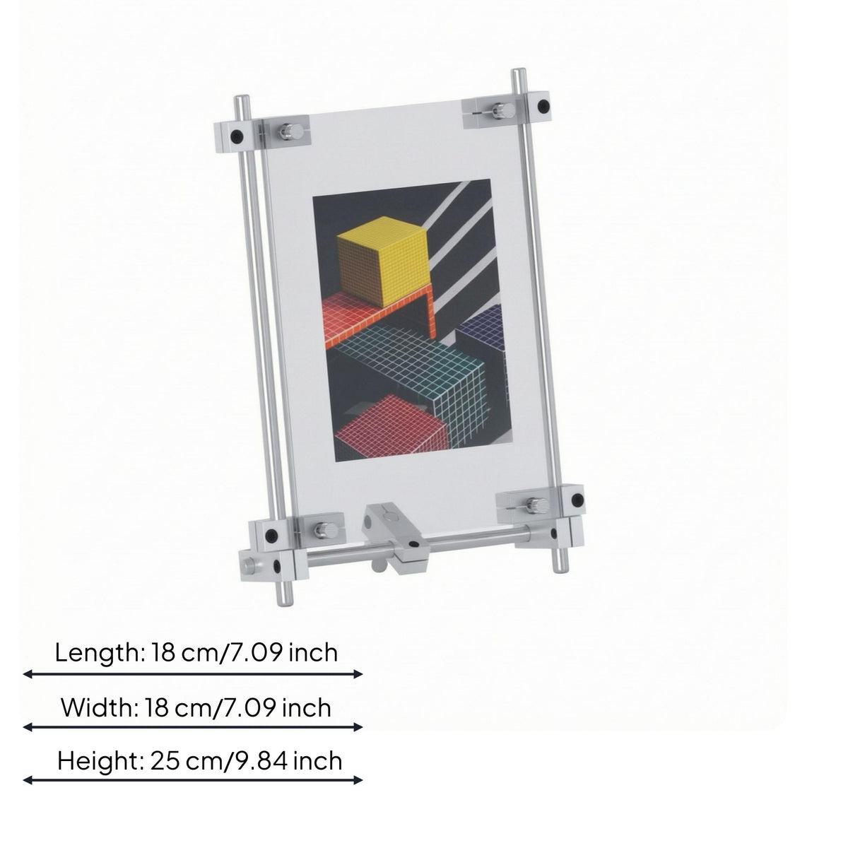Desktop Acrylic Frame Metal Hardware Home Decor Transparent
