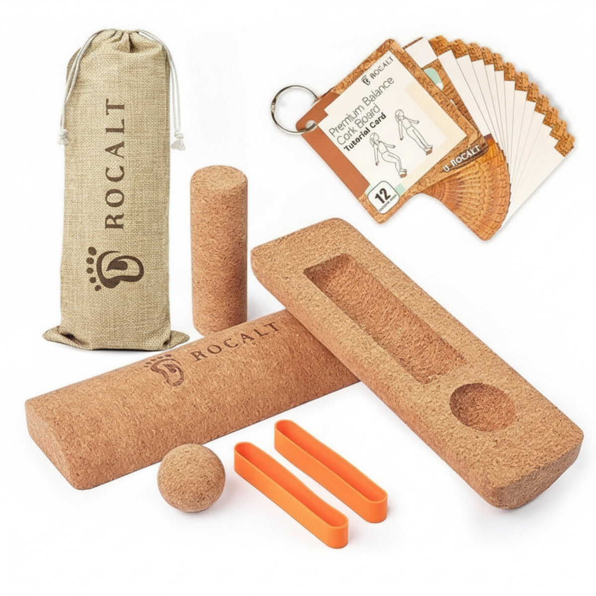 Cork Stretching Exercise Column Solid Cork Massage Column Cylindrical Stretching Exercise Roller