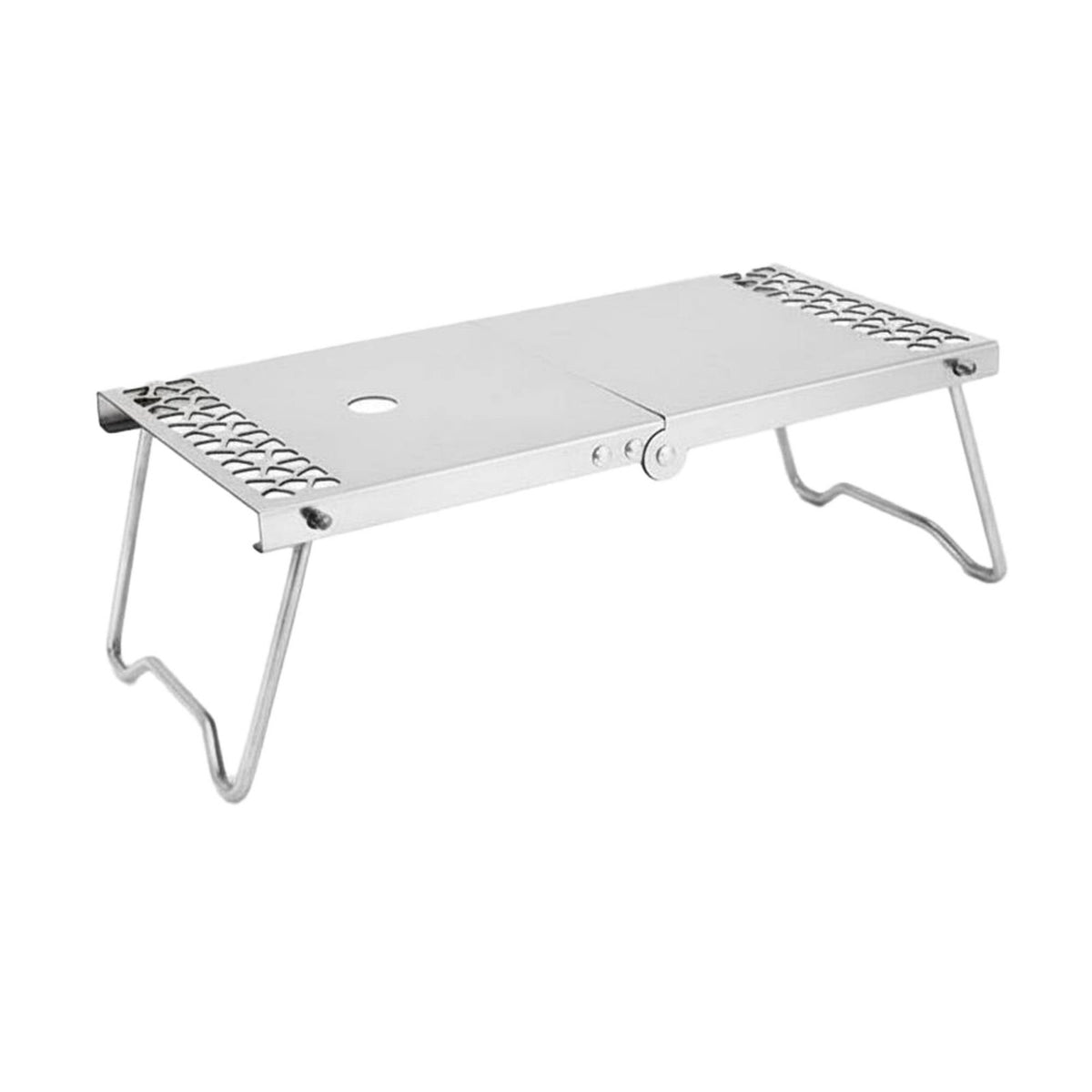 Stainless Steel Folding Table Lightweight Gas Canister heating guard Table Compact Portable Cooker Stand for Backpackers, Barbecue, Backpacking, Picnic