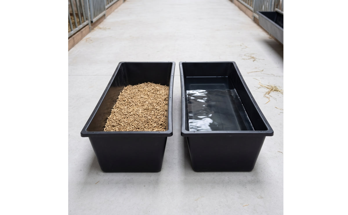 Easy-to-Clean Feeding Trough Heavy-Duty Livestock Trough Outdoor Feeder with Stand Low-Height for Homesteaders