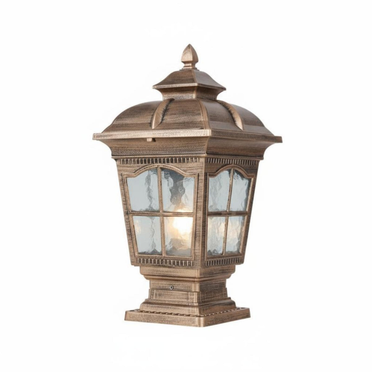 European Design Outdoor Pillar Lantern Waterproof Garden Column Lamp Weather Resistant for Courtyard, Pathway