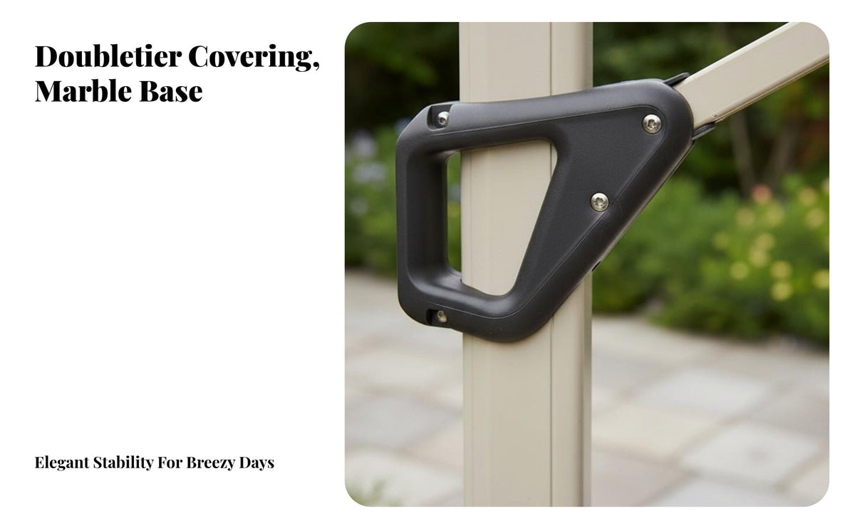 Sun Protection Offset Cantilever Umbrella Waterproof Cantilever Umbrella Water Repellent Sunshade Wind Resistant for Homeowners, Families, Business Owners, Garden, Balcony, Courtyard, Backyard