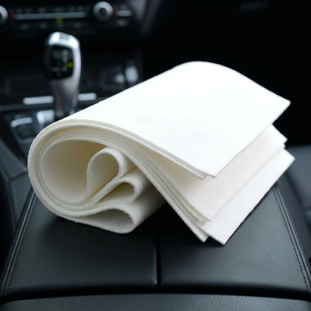 Super Absorbent Car Towel and Car Drying Towel, 40x50cm Microfibre Cloth, White Superfine Fiber Island Silk Microfibre Cloth for Glass