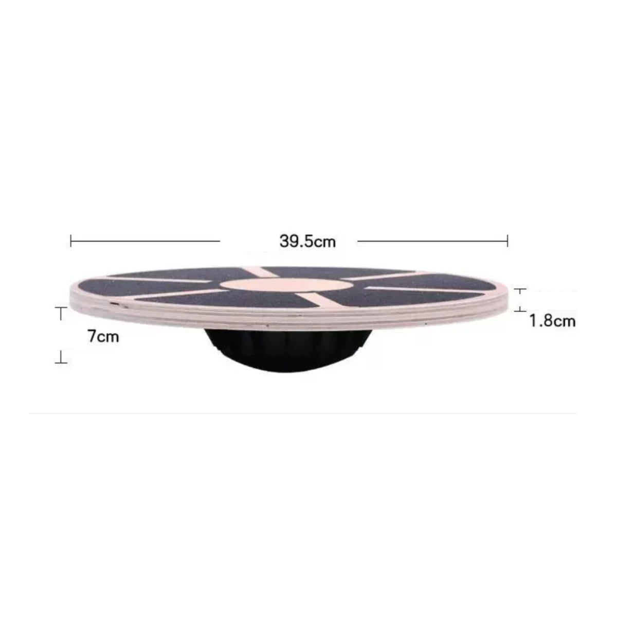 Rehab Exercise Round Balance Disc Non-Slip Surface Wooden Balance Board 360 Degree Rotation for Rehabilitation, Home Workout