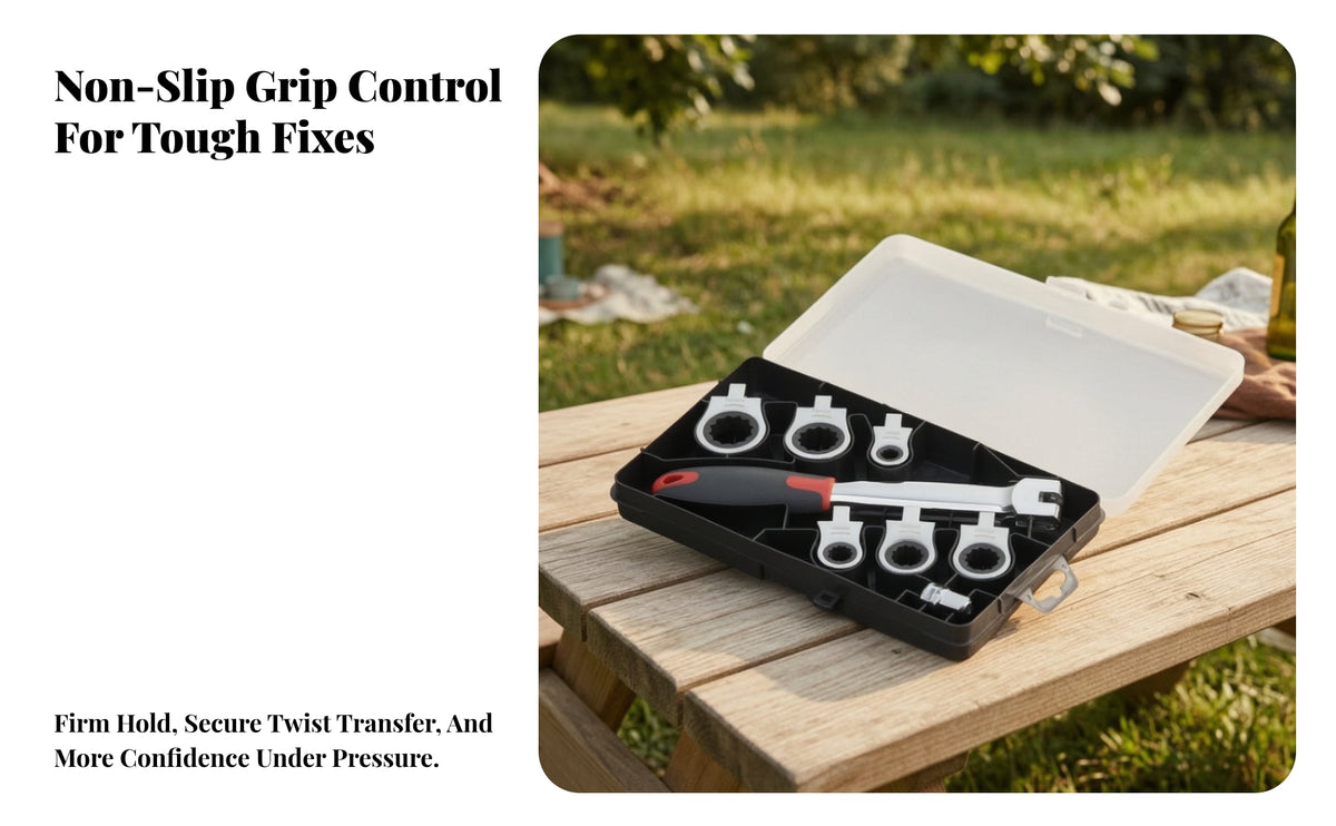 7 Pieces Heavy Duty Ratchet Wrench Kit
