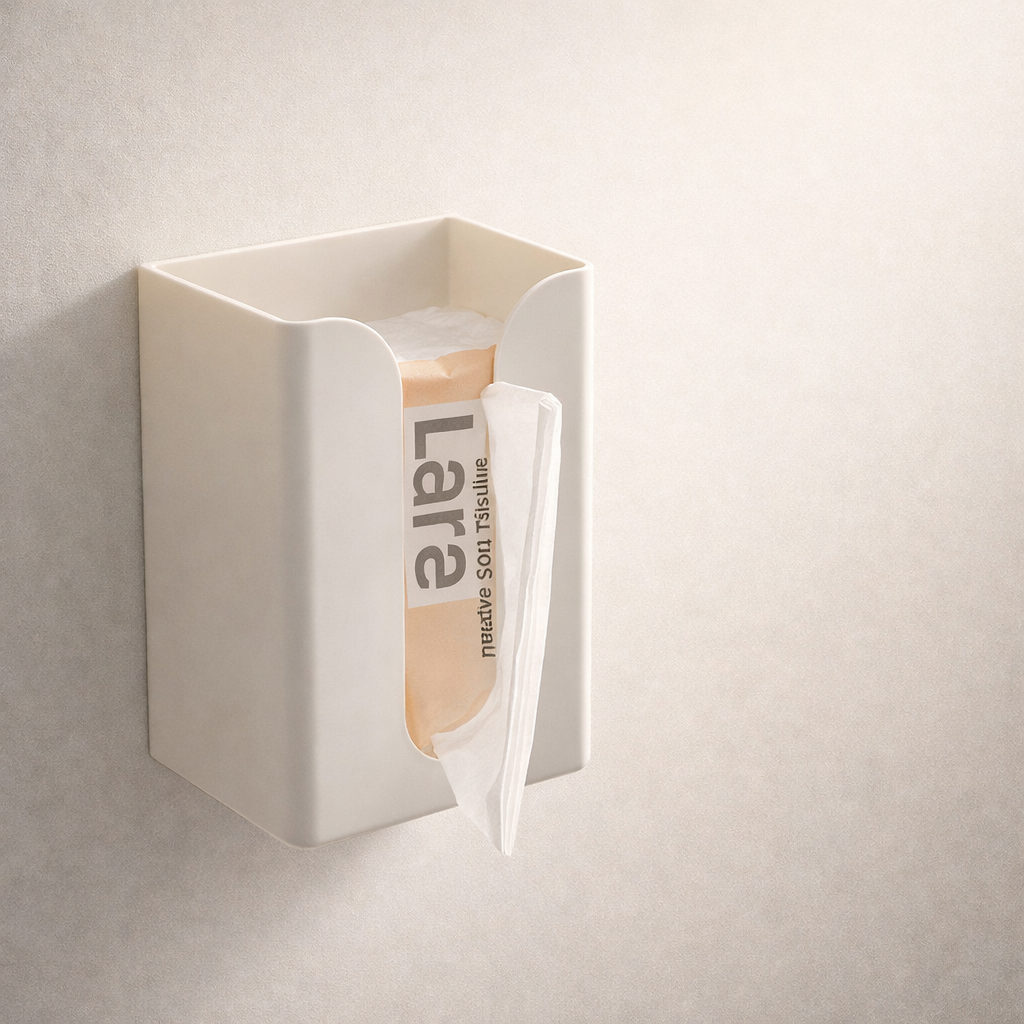Car Tissue Box Holders for and Home Use, Removable Hanging Bathroom Holder and Paper Dispenser, Wall with Geometric Pattern