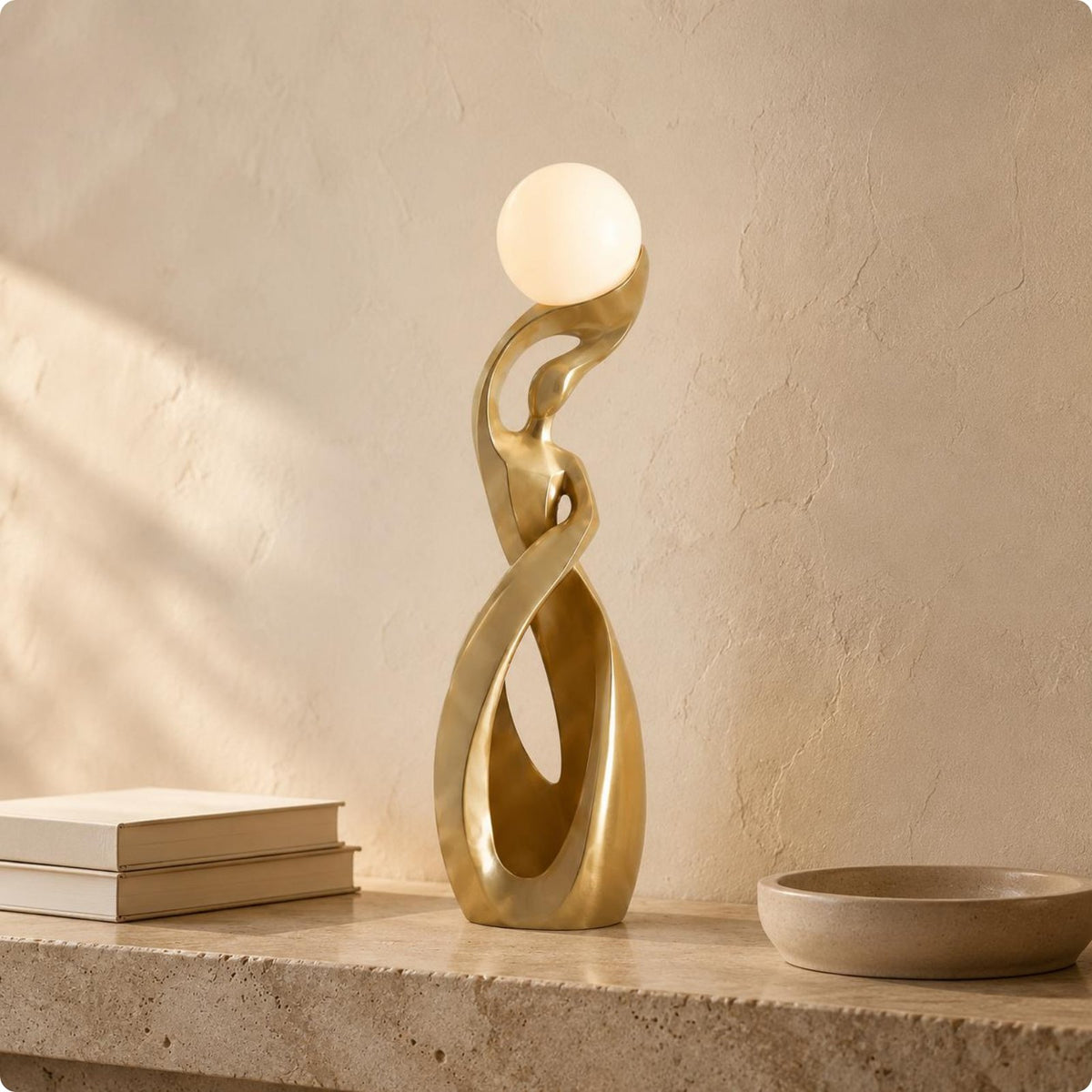 Abstract Resin Figurine Minimalist Design Table Ornament Lustrous Surface
