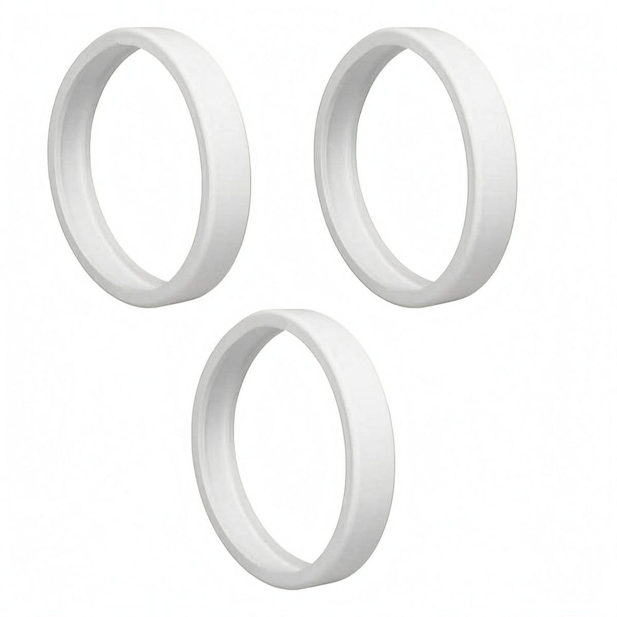 3 Pieces White Replacement Tire Band Smooth Rubber Tire Band Rounded Pool Cleaner Wheel Track Belt-Style