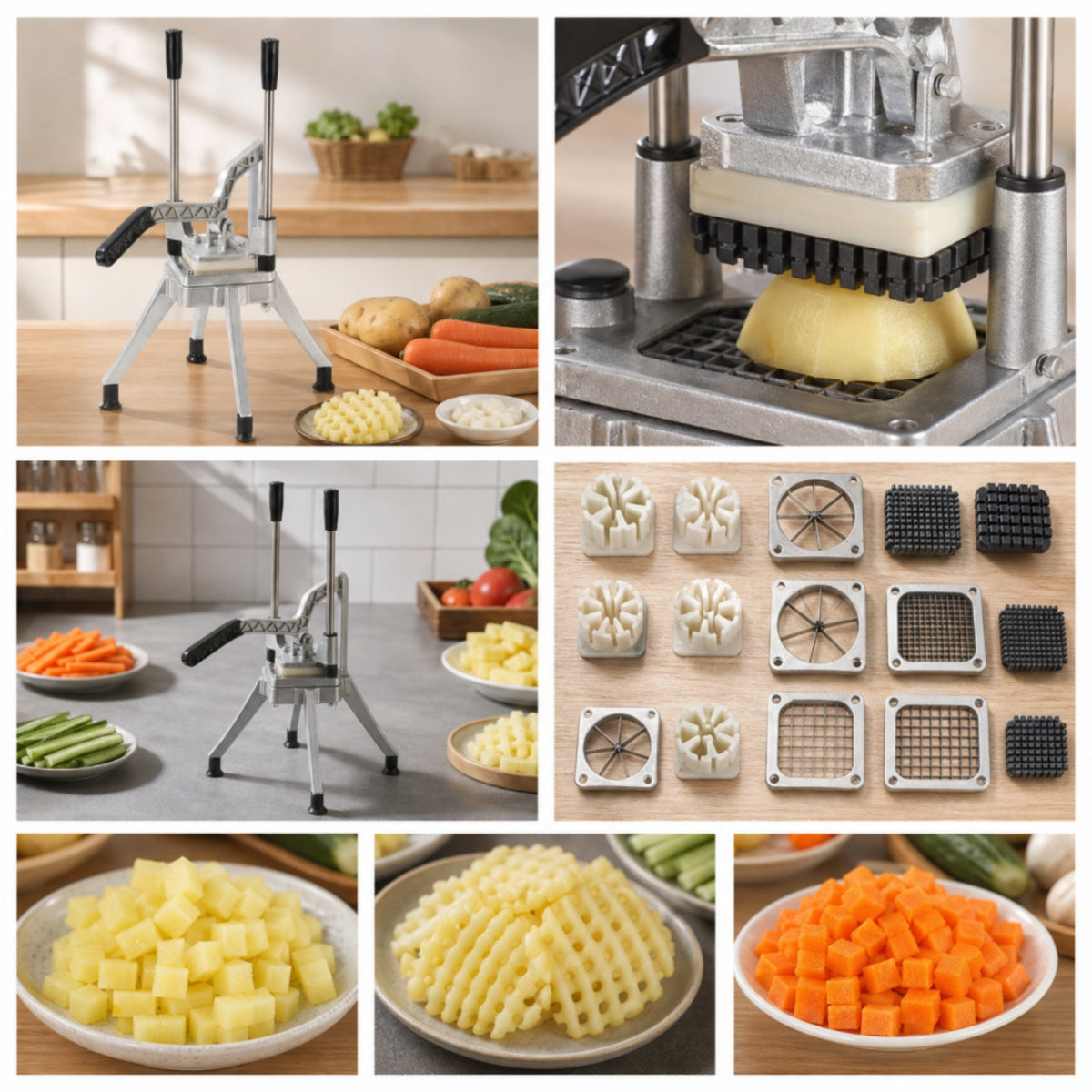 Potato Fry Cutter Heavy-Duty Fry Cutter Non-Slip Kitchen Tool for Culinary Enthusiasts