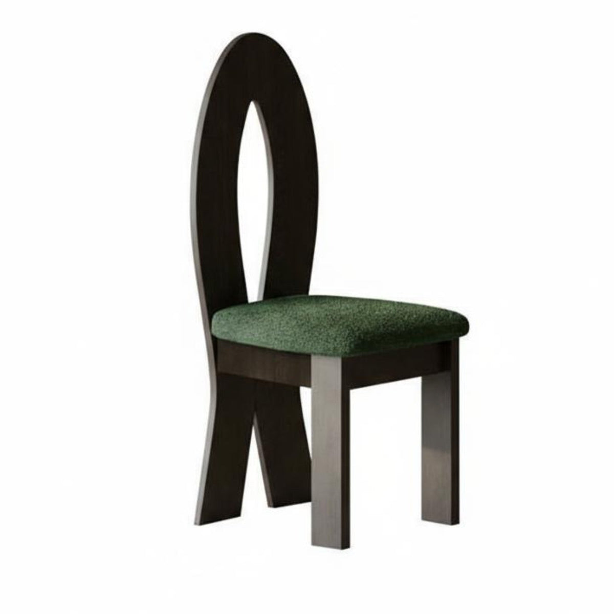 Mermaid Tail Rear Chair French Vintage and Design Seating Furniture Designer Inspired Curved Rearrest for Interior Designers