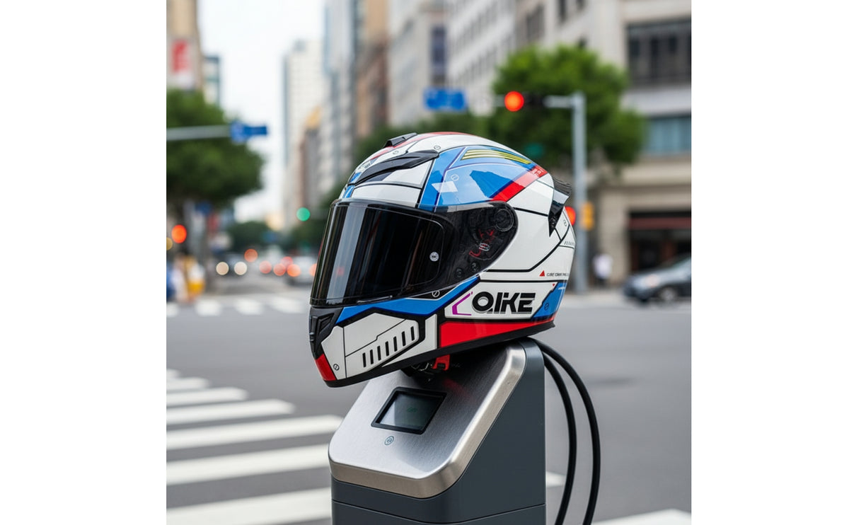 Aerodynamic Complete Headgear | Glossy with Clear visor, for Daily Commuting