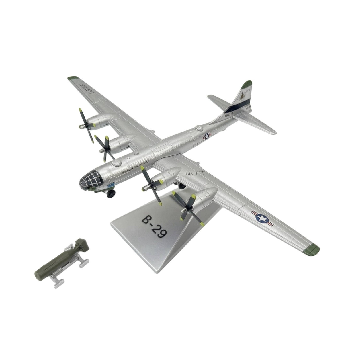 B-29 Model with Little Payload Alloy B-29 Model with Stand Pre-Assembled for Desk