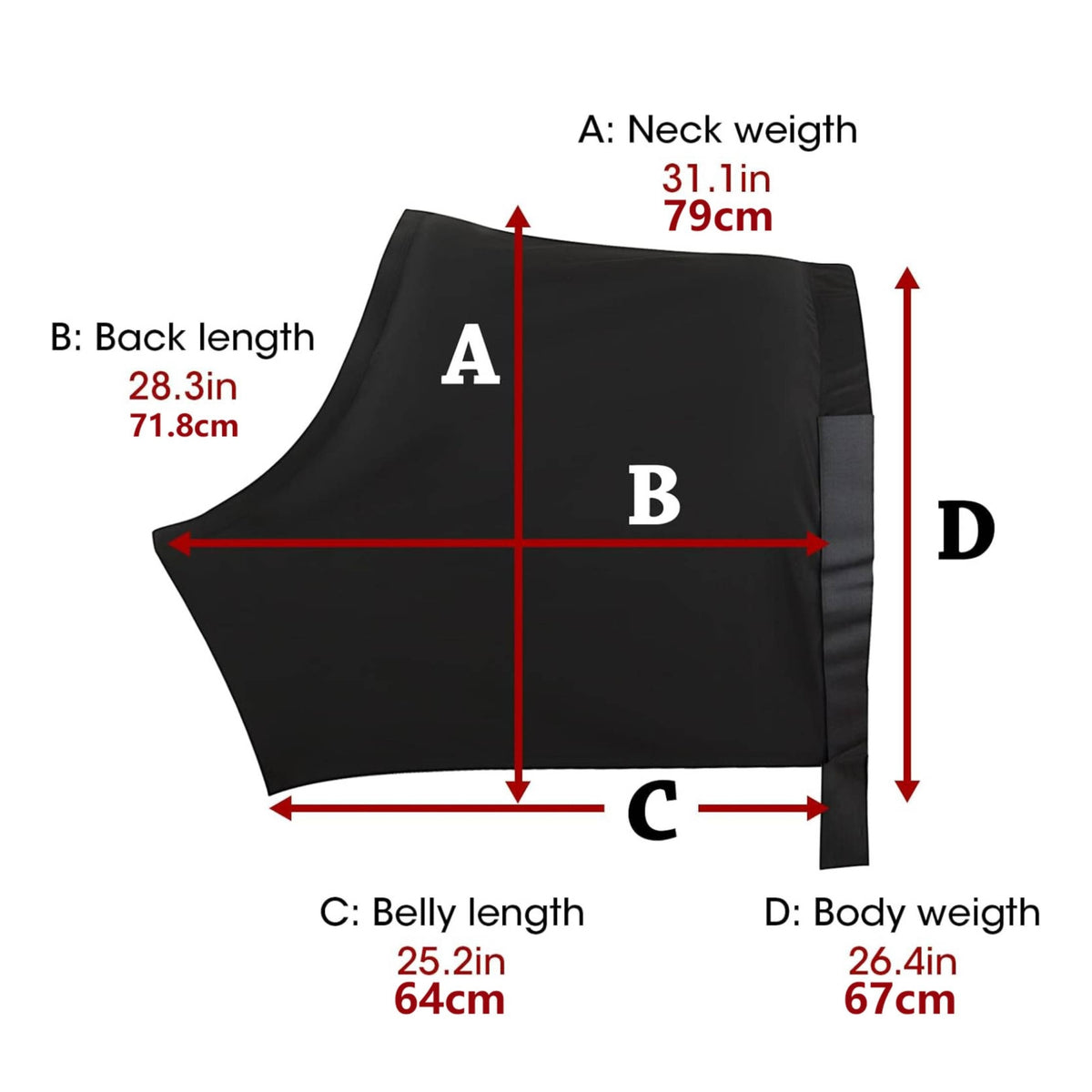 Anti-Rub Horse Vest with Velcro Breathable Horse Bib Stretch Shoulder Guard Defensive for Horses, Equestrians, Stable, Grooming, Transport