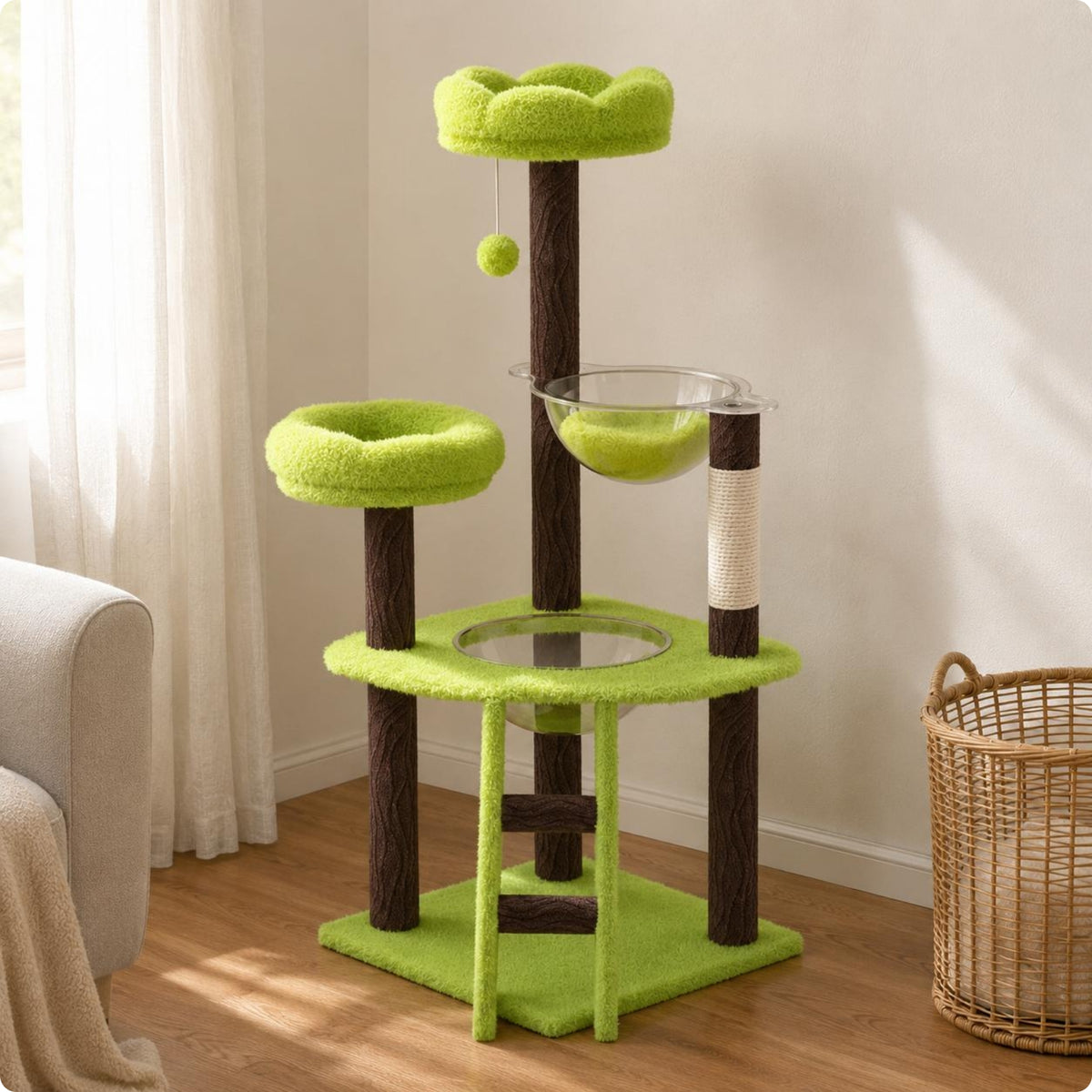 Feline Climbing Frame Multi-Level Pet Furniture Soft Fabric for Cats