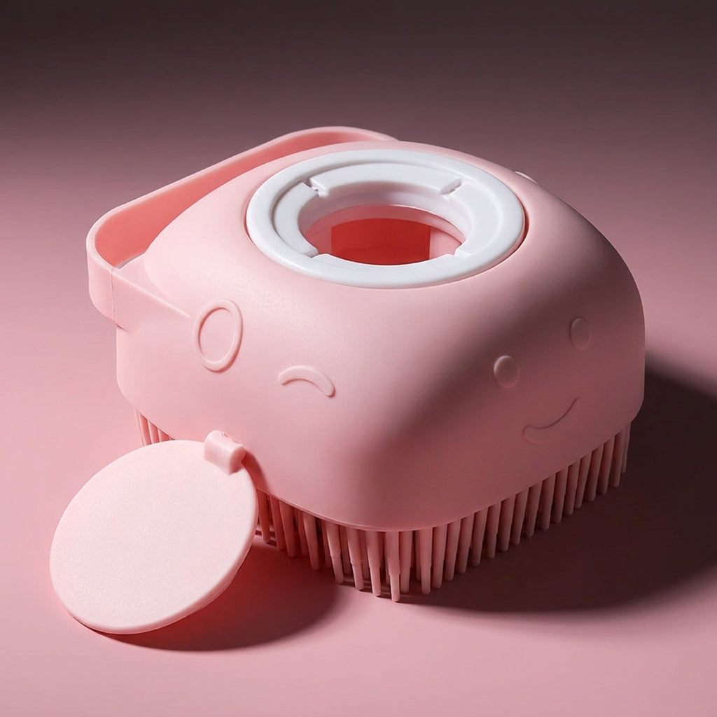 Cat Brush and Dog Brush for Cat Grooming, Soft Silicone Dog Shampoo Brush for a Dog Bath, Square Silicone Pet Brush with an Integrated Loop