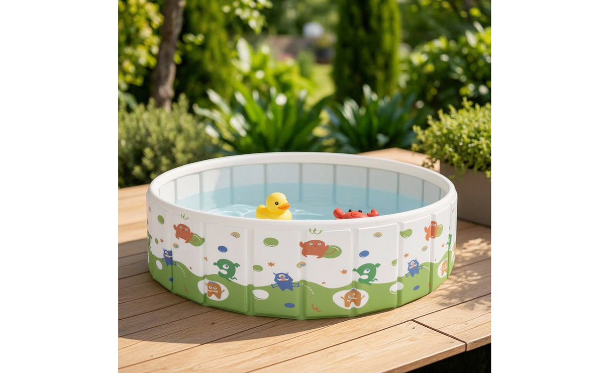 Portable Foldable Pool Compact Non-Inflatable Pool Low-Height Resistant for Toddlers, Garden