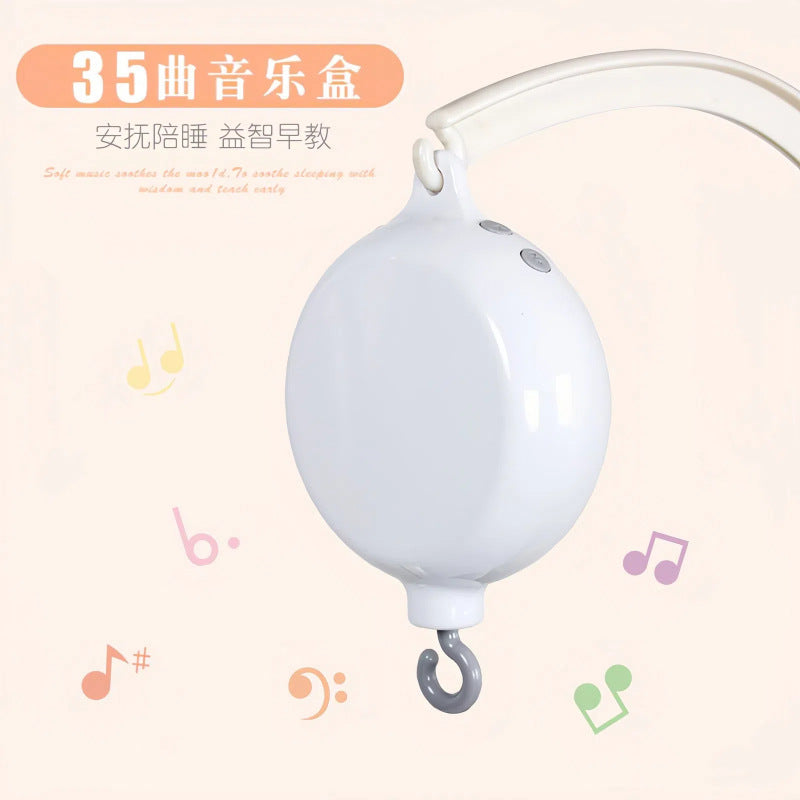 Baby Crib Mobile with 35-Tune Music Box, Rotating, DIY, with Bracket Pole Accessories