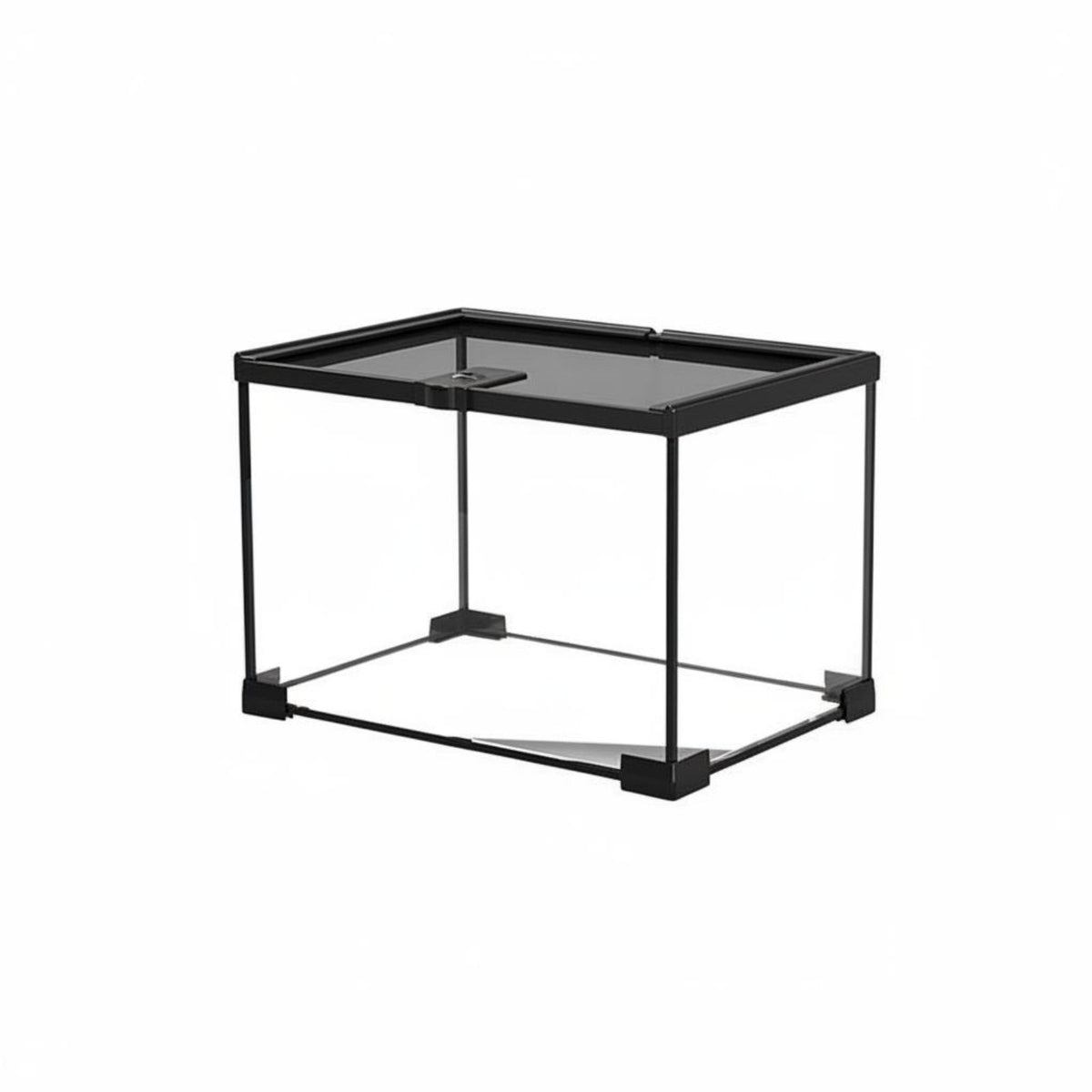 Stackable Reptile Tank High-Clearness View Reptile Habitat Built-in Feeding Port Panoramic Tank for Amphibian Enthusiasts
