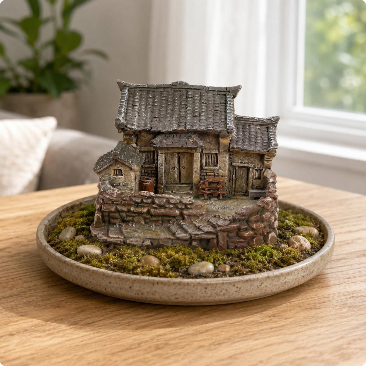 Rural House Ornament Miniature Garden Ornament Desktop Display