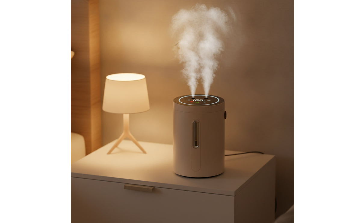 Humidifier with Two Mist Outlets Auto Shut off Top-Fill Humidifier Appliance Portable USB for Office Workers, Bedroom, Bedside