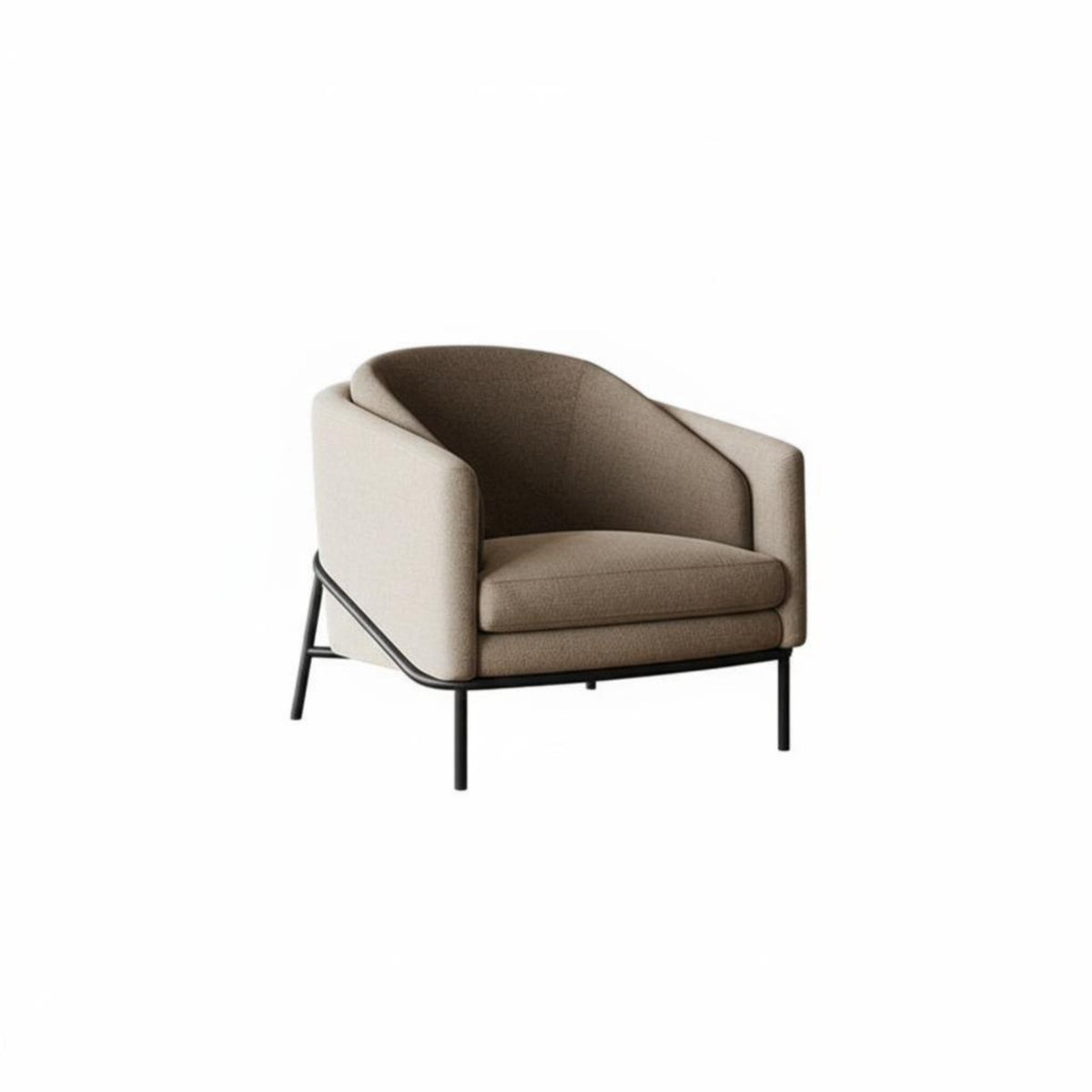 Upholstered Armchair Light Luxury design Upholstered Tub Chair Comfortable Seat Ergonomic Backrest for Readers, Adults, Bedroom