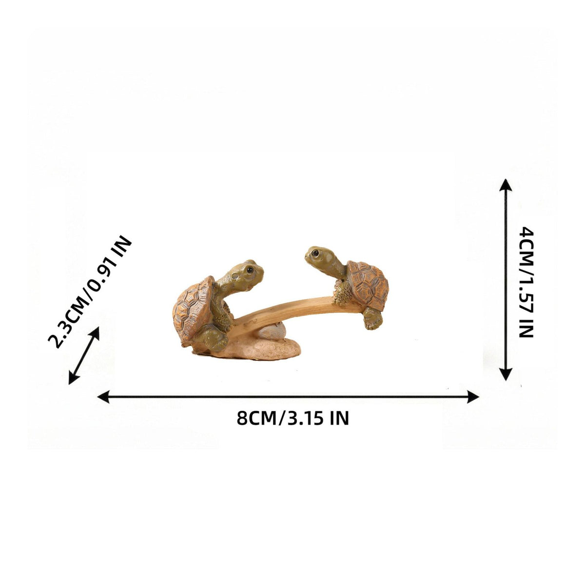 Turtle Seesaw Figurine Micro Landscape Gift Decoration Creative for Tabletop