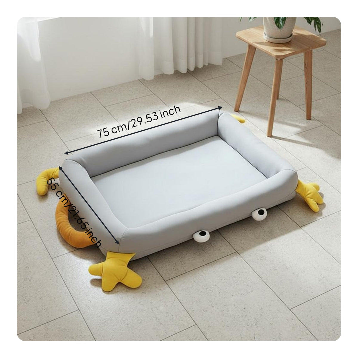 Cuddler Pet Bed Four Seasons Rectangular Dog Bed Stain-Resistant for Cats
