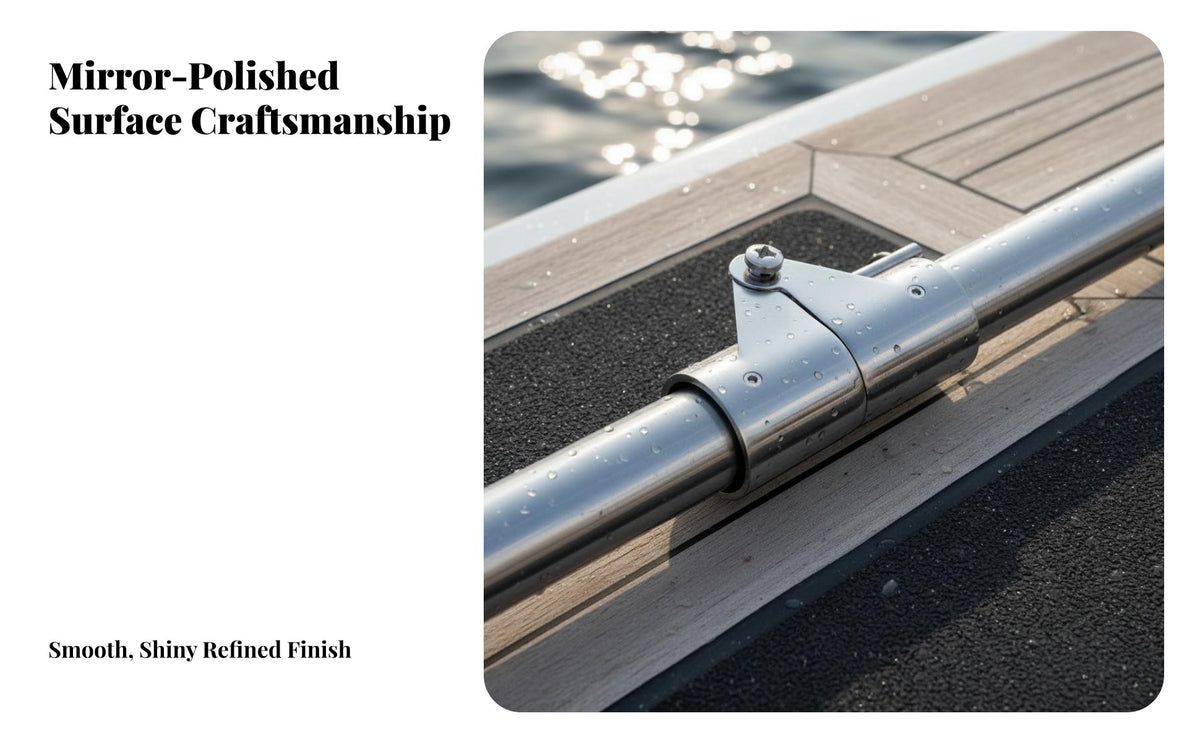 Bimini Top Jaw Slide Rust Proof Boat Canopy Tube Clamp Mirror Polished Boat Cover Frame Fitting Heavy Duty for Yacht Owners, DIY Enthusiasts, Yachts, Boats, Sunshade Canopies, Docks