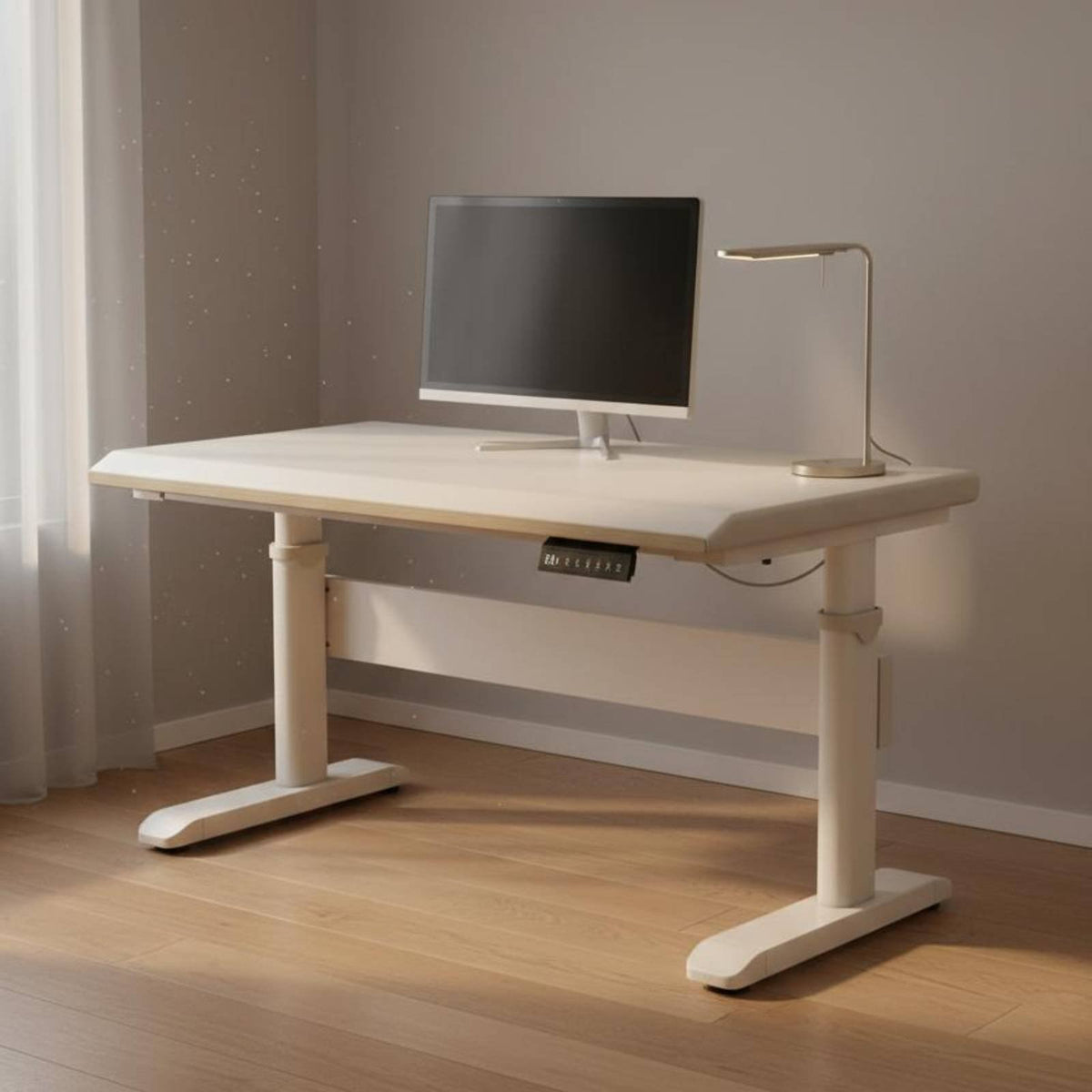 Electric Standing Desk Ergonomic Design Height Adjustable Desk Memory Presets Adjustable Height Workstation for Students, Remote Workers, Study Room