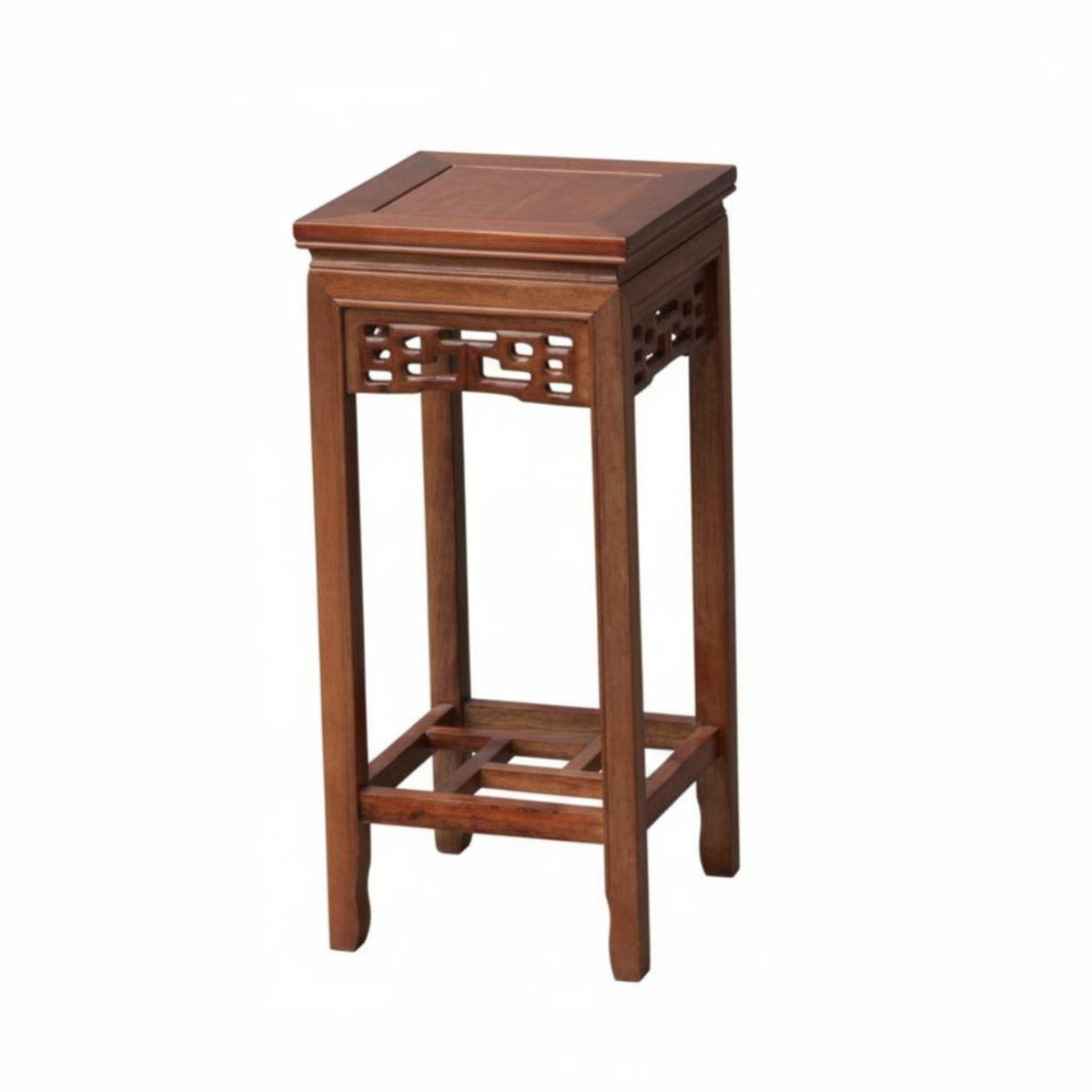 Chinese Design Floor Planter Rack Oriental Design Plant Holder Antique Look Hollow-Carved Pattern for Living Room, Balcony