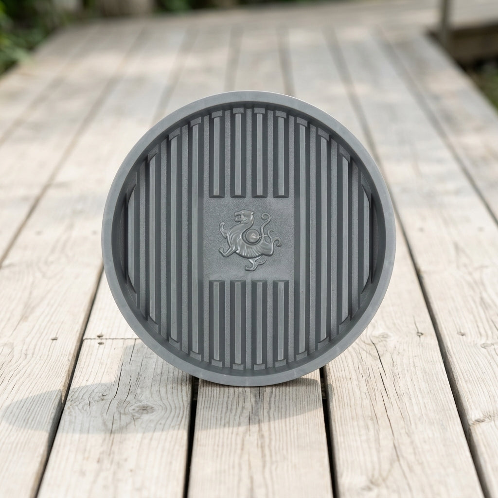 Plant Trays and Drip Tray for Outdoor Plants, Heavy Duty Tempered Plastic Plant Pot Saucers, Balcony Garden Indoor Plant Saucer, Round Tea Brown