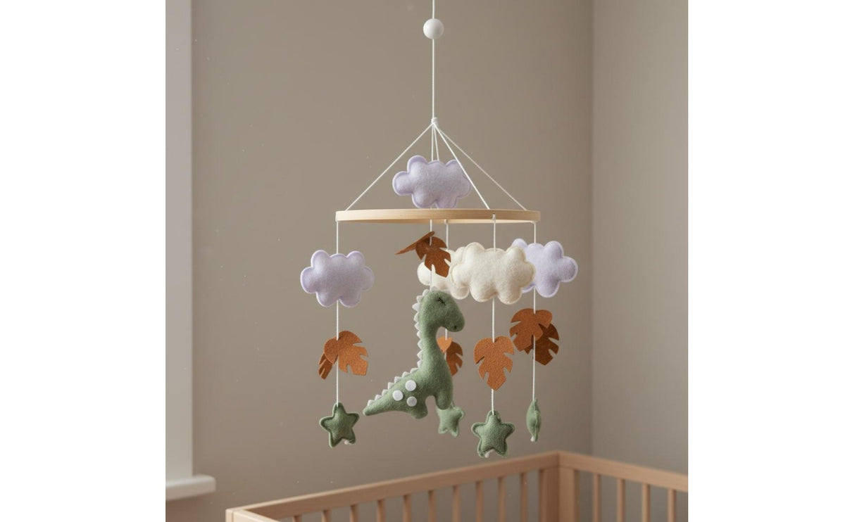 Handmade Felt Crib Mobile Nordic Rex Crib Mobile Calming Design