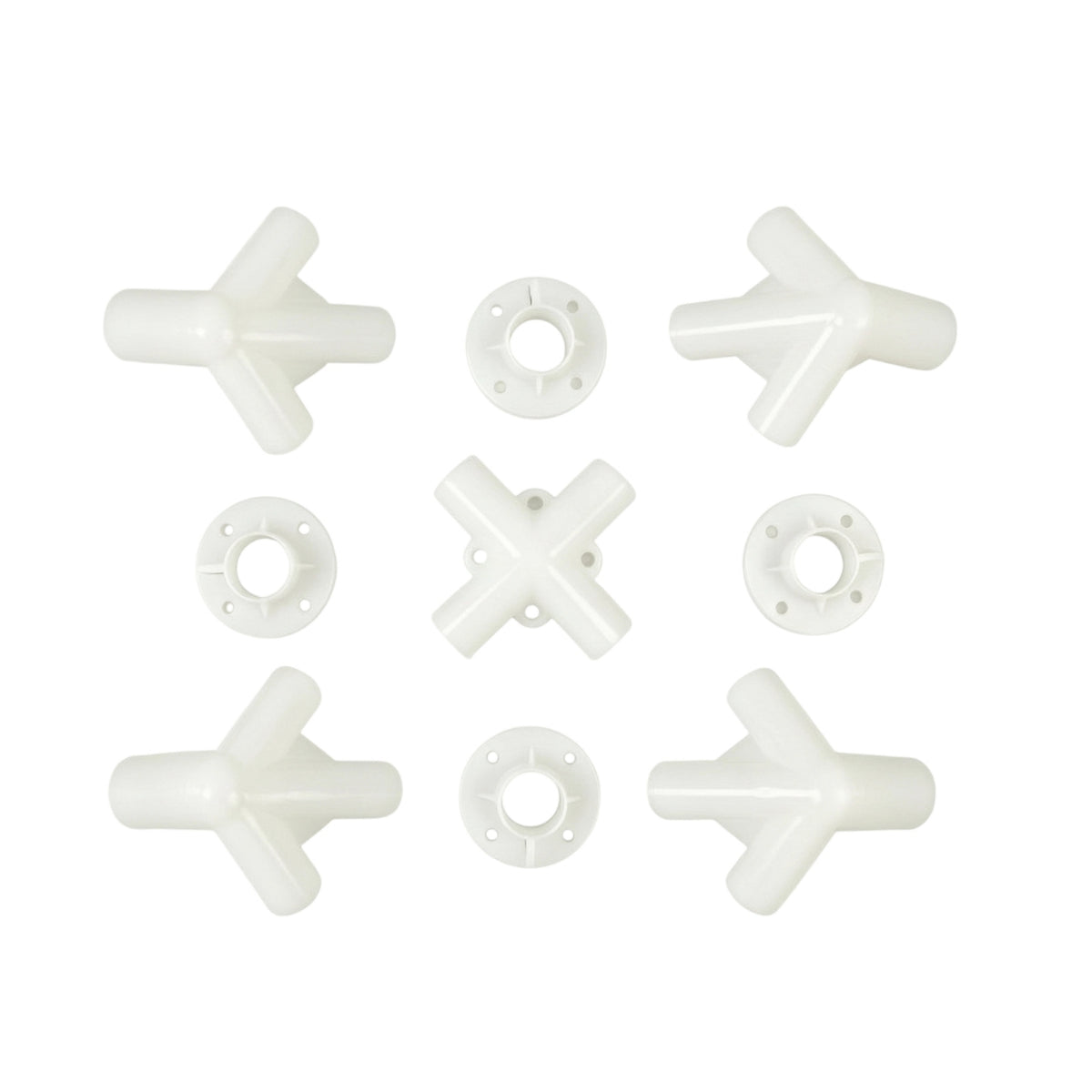 9 Pieces Plastic Tent Frame Joints Cross Cylindrical Frame Joints Secure Coupler Stable for DIYers