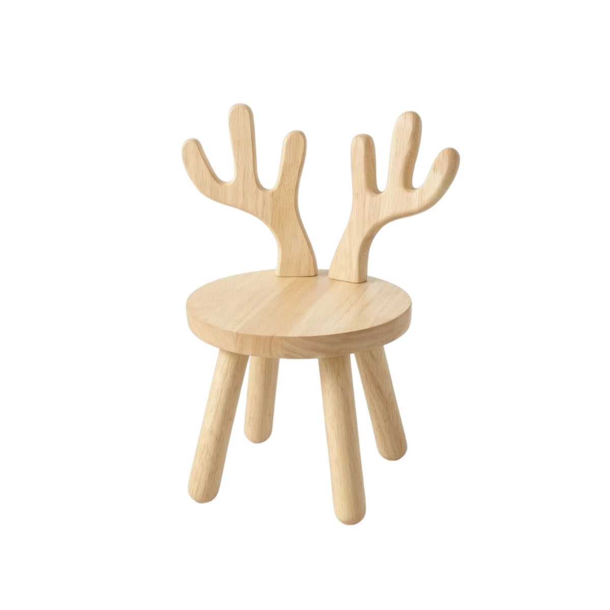 Solid Wood Shoe Changing Stool Rounded Children's Stool Low-Height Furniture Multi-Functional for Playroom
