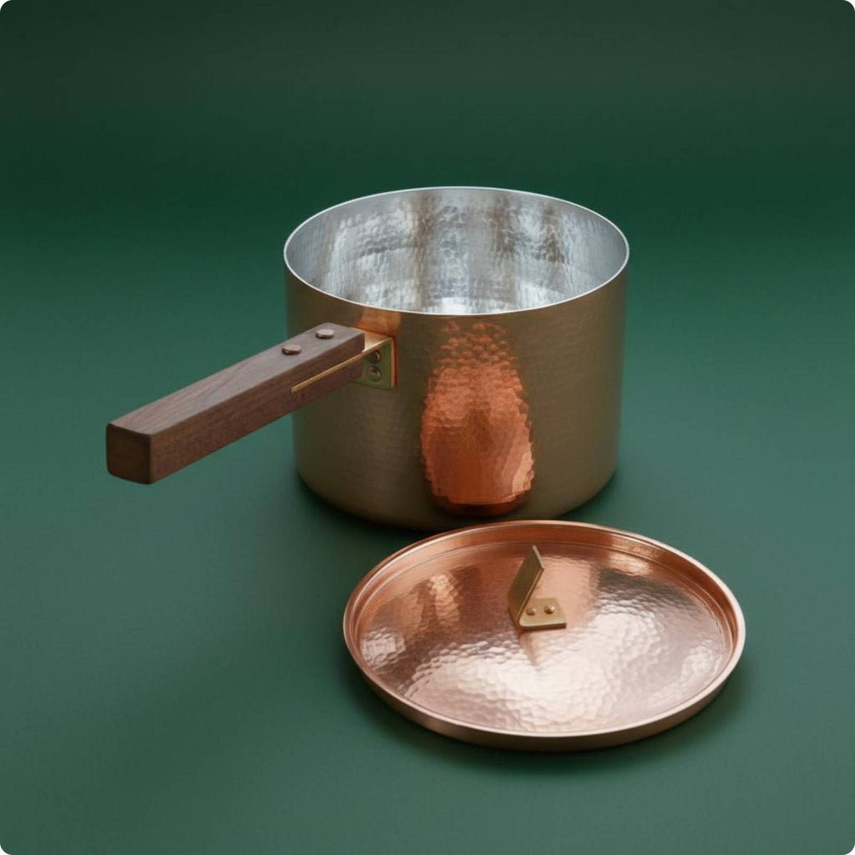 Copper Pot with Lid Artisanal Hammered Copper Pot Heat Retention