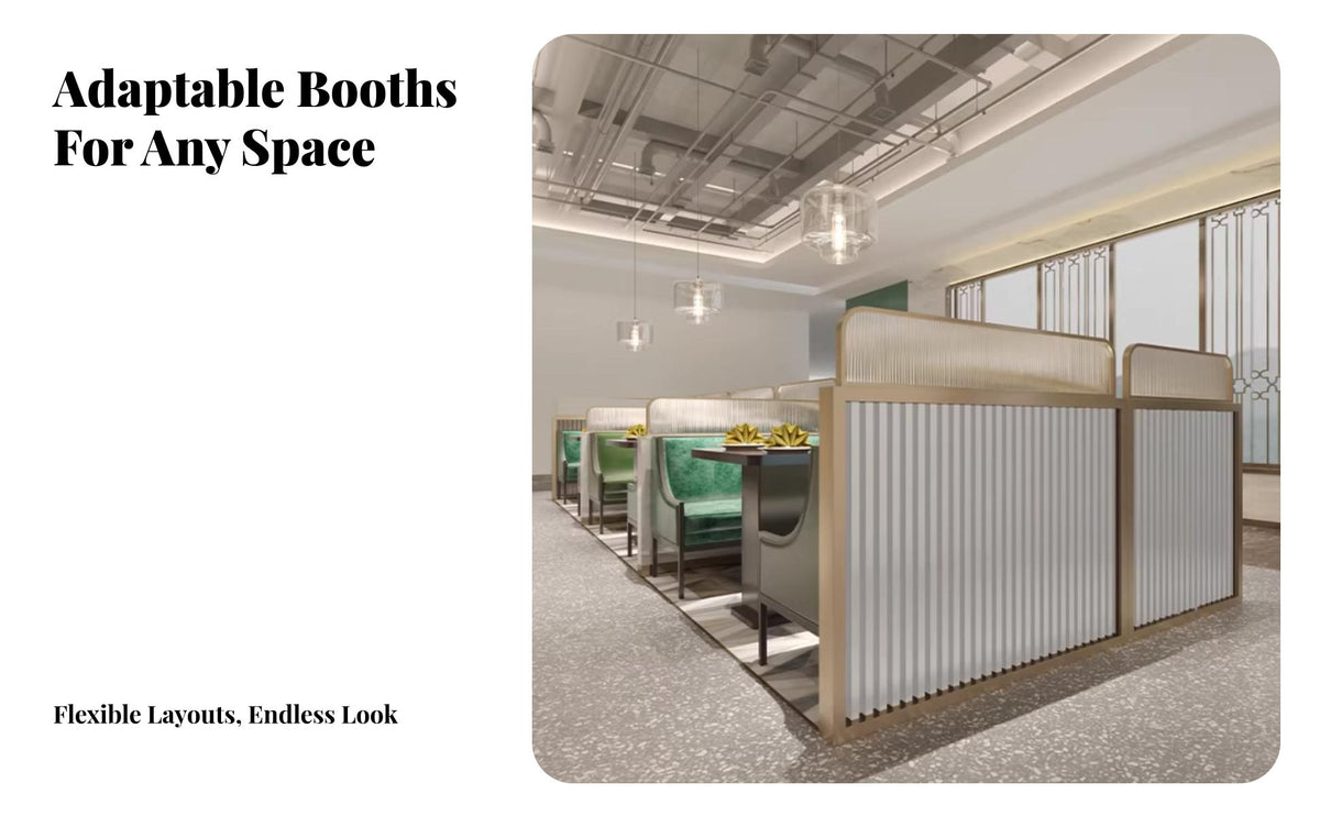 Light Luxury Design Restaurant Low Partition Fence Creates Private Space Booth Wall Long-Lasting Frame Room Separator Decorative Accent for Cafe Owners, Restaurants, Dining Areas, Cafes, Hotel
