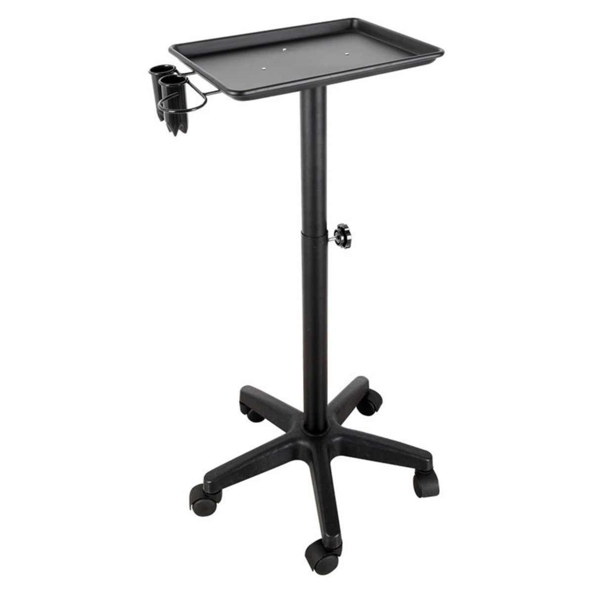 Salon Cart with Aluminum Tray Mobile Salon Tray Cart Sturdy for Hair Studios