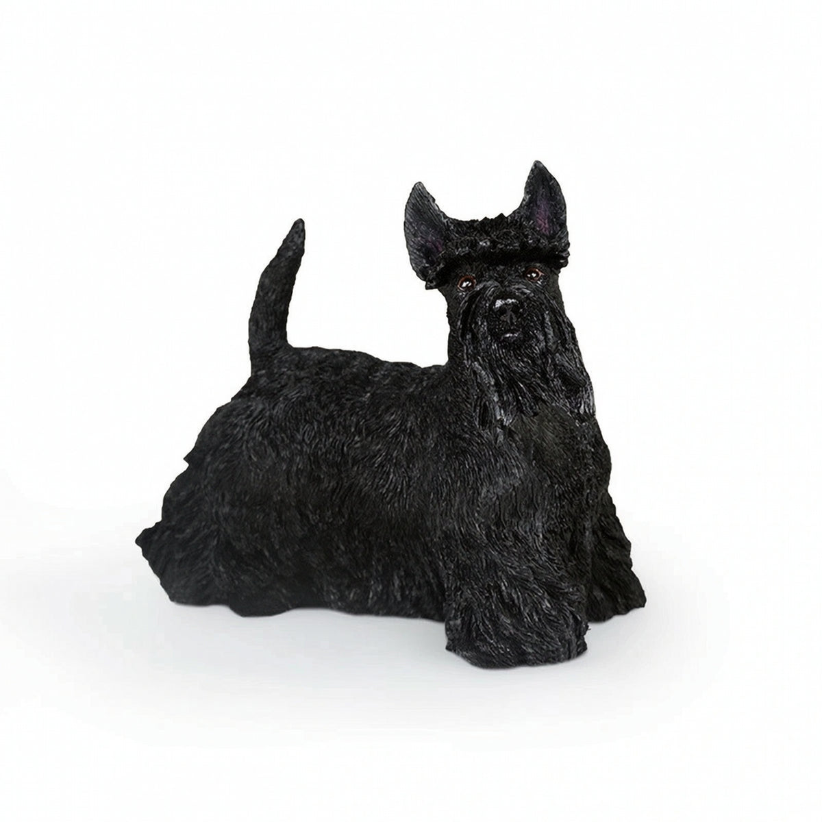 Dog Figurine Realistic Dog Statue Hand-Painted Ornament for Home Decor, Bookshelf
