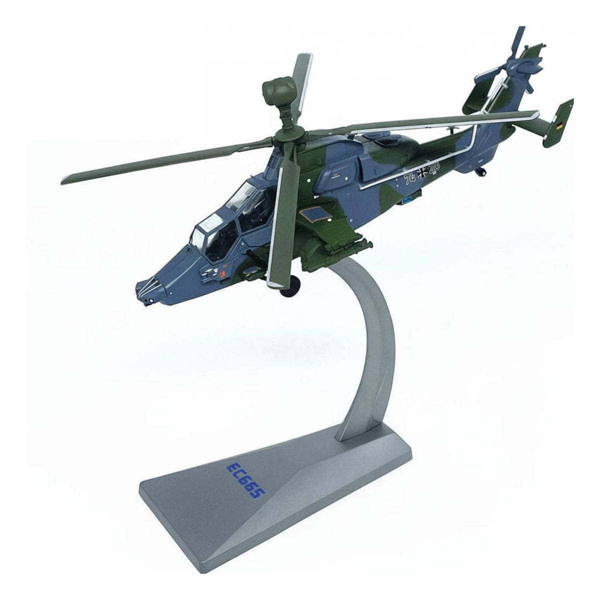EC665 Armed Rotorcraft Helicopter Model High-Detail Simulation 1:72 Scale Helicopter Model Rotatable Propellers and Wheels for Aviation Enthusiasts