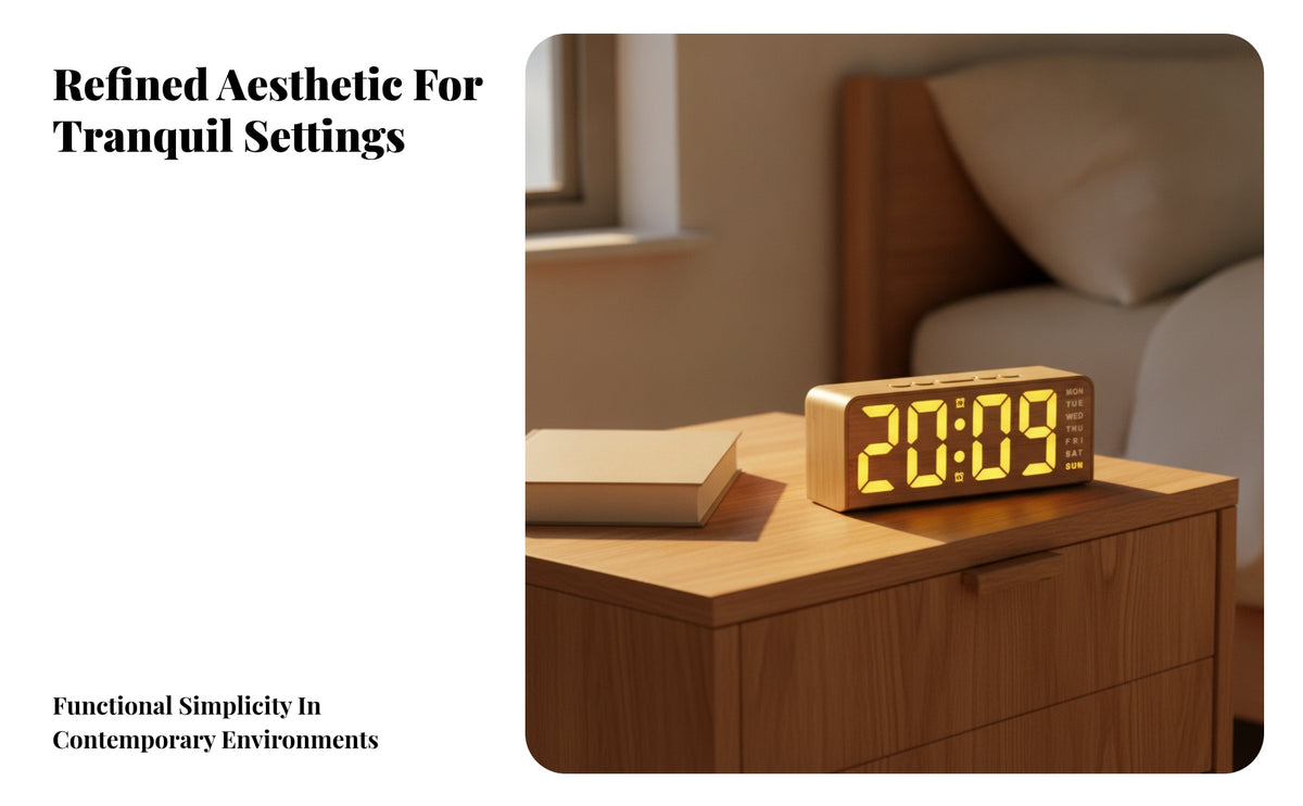 Easy-to-Read Digital LED Alarm Clock Lightweight Digital Clock with Weekday Display Large Tabletop for Students, Heavy Sleepers, Bedroom