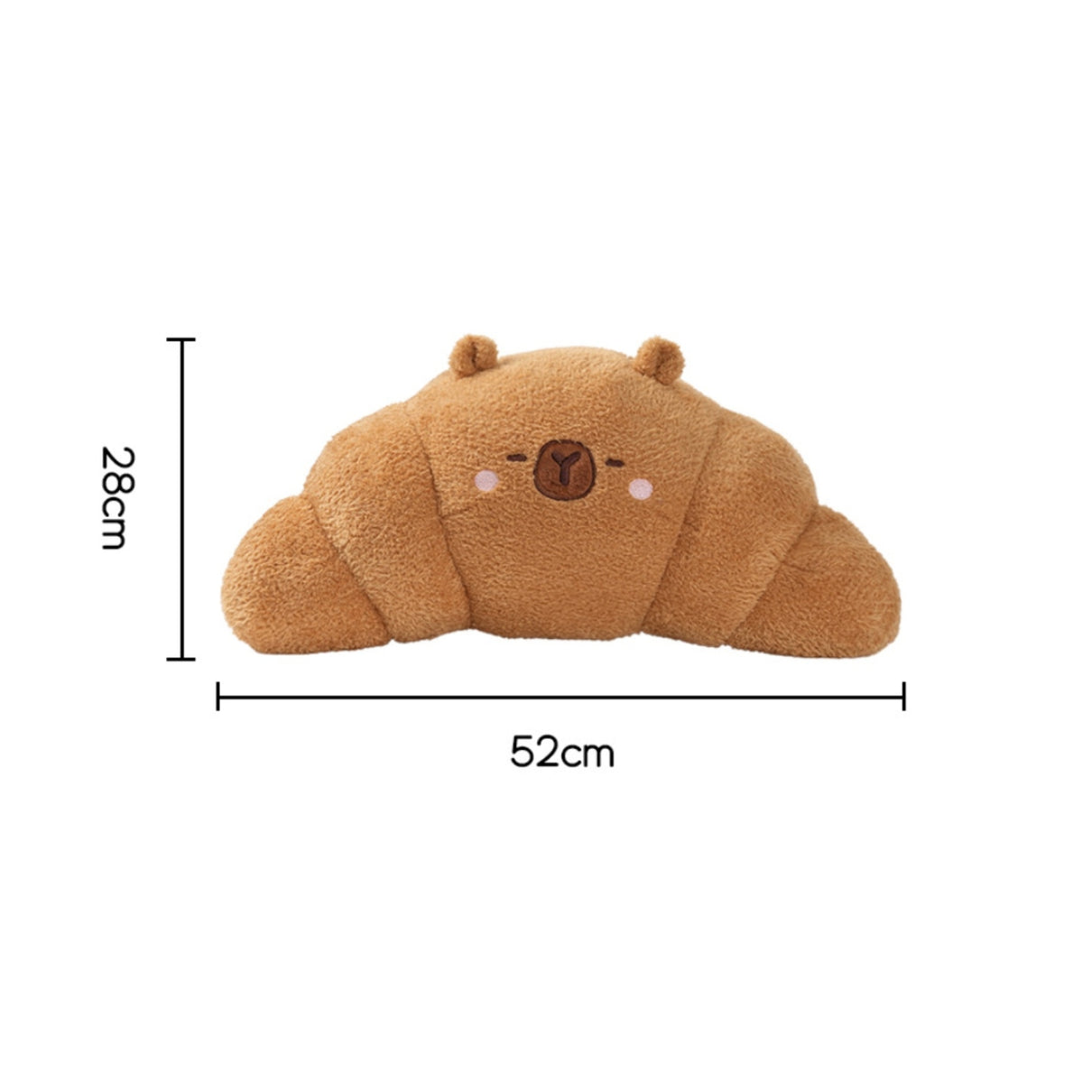 Croissant Capybara Pillow Padded Croissant Capybara Soft Toy Decorative for Bed