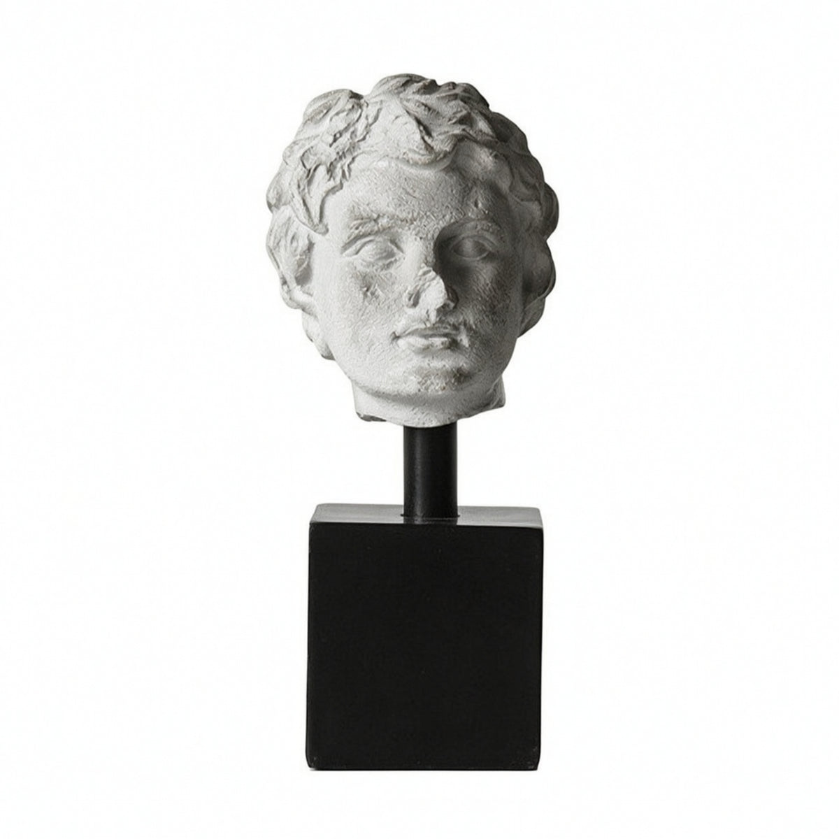 Bust with Pedestal Tabletop Resin Bust Minimalist for Bookshelf, Living Room