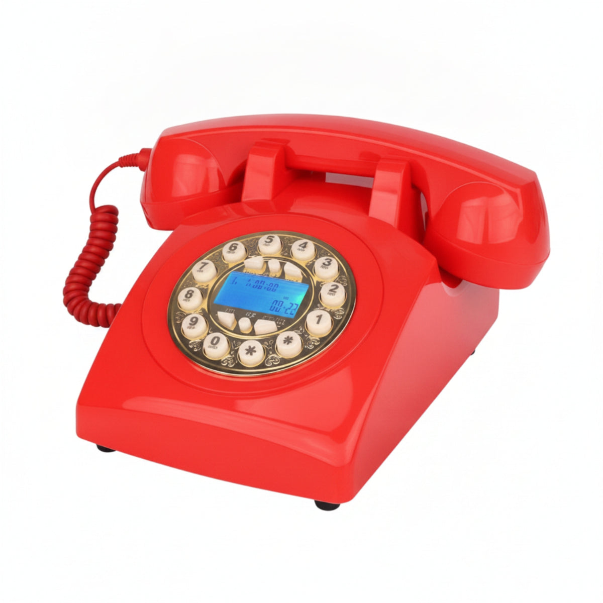 Rotary Style Telephone Classic Old-Fashioned Phone Wired for Study Room