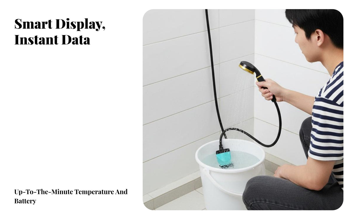 Repowerable Shower Pump Kit Portable Outdoor Gear adaptable for explorers, Pet Owners, Dormitory, Outdoors, Car Washing