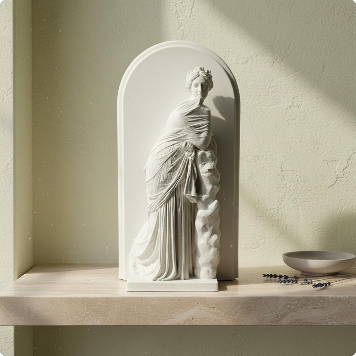 Classical Deity Sculpture Draped Robes Deity Statue Antique Look