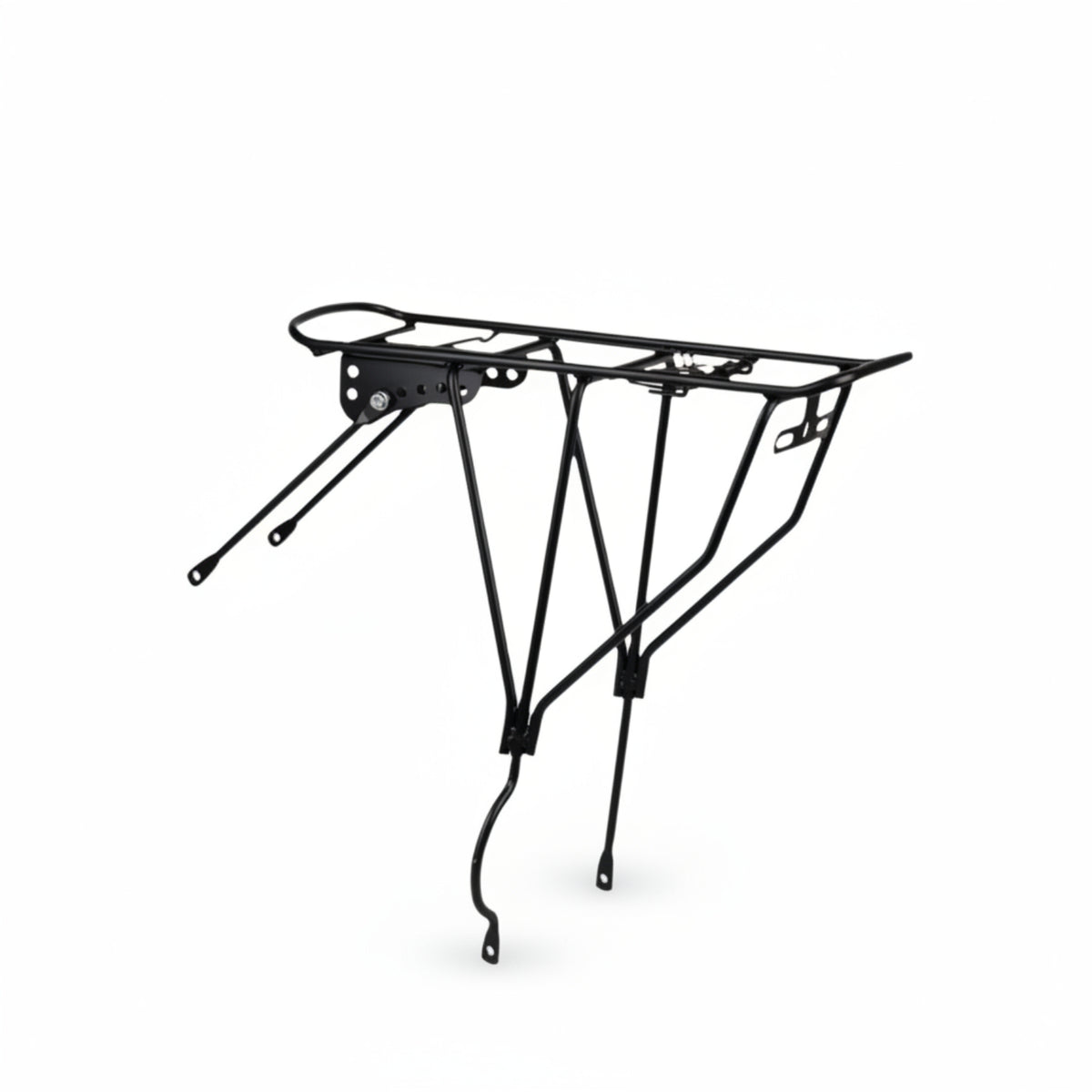 Welded Rear Bike Cargo Rack Cylindrical Frame Mountain Bike Rear Rack Flat Top Platform Mounting Brackets