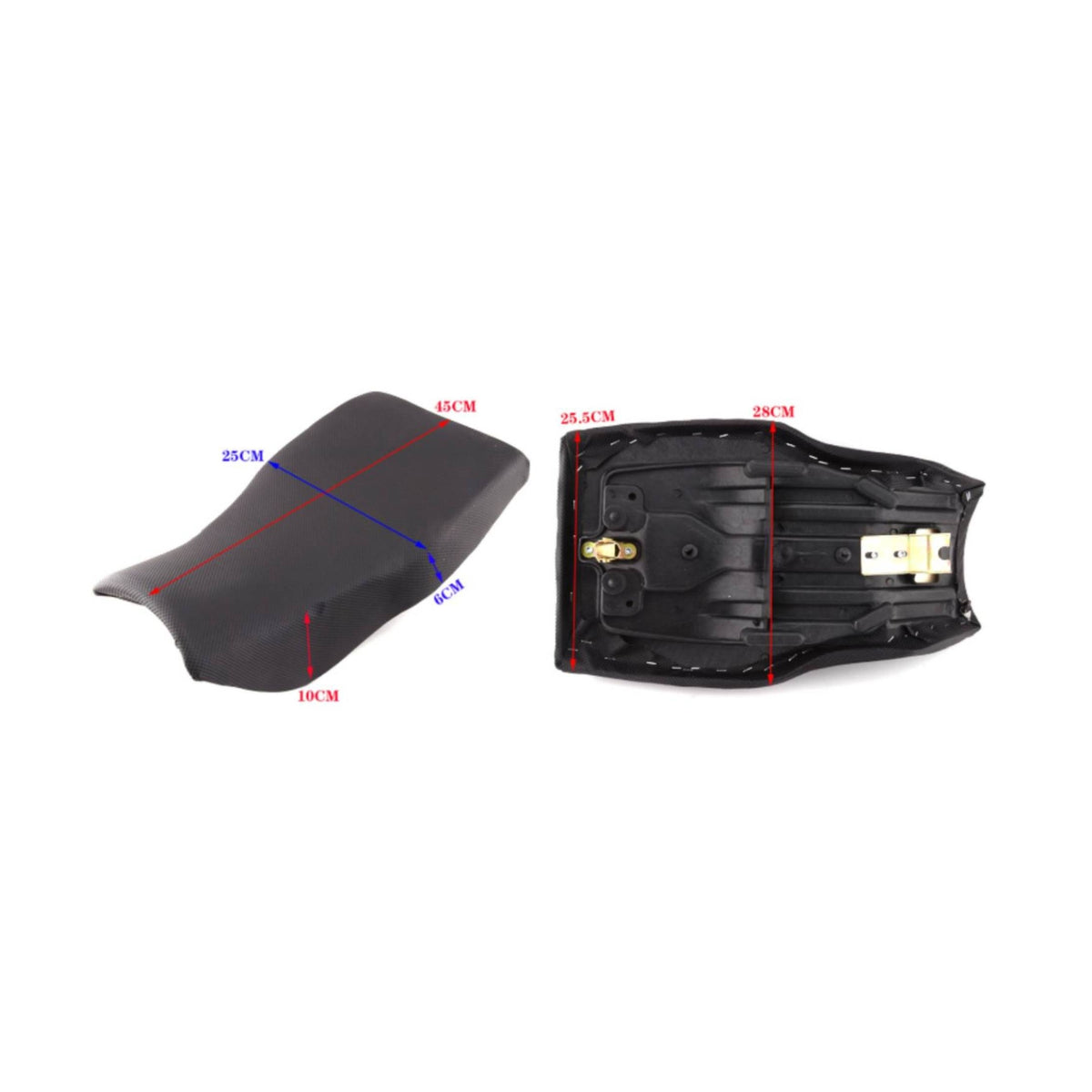 ATV Seat with Mounting Hardware Textured ATV Seat Cushion Pad Contoured Tapered for Riders, off-Road, Repair