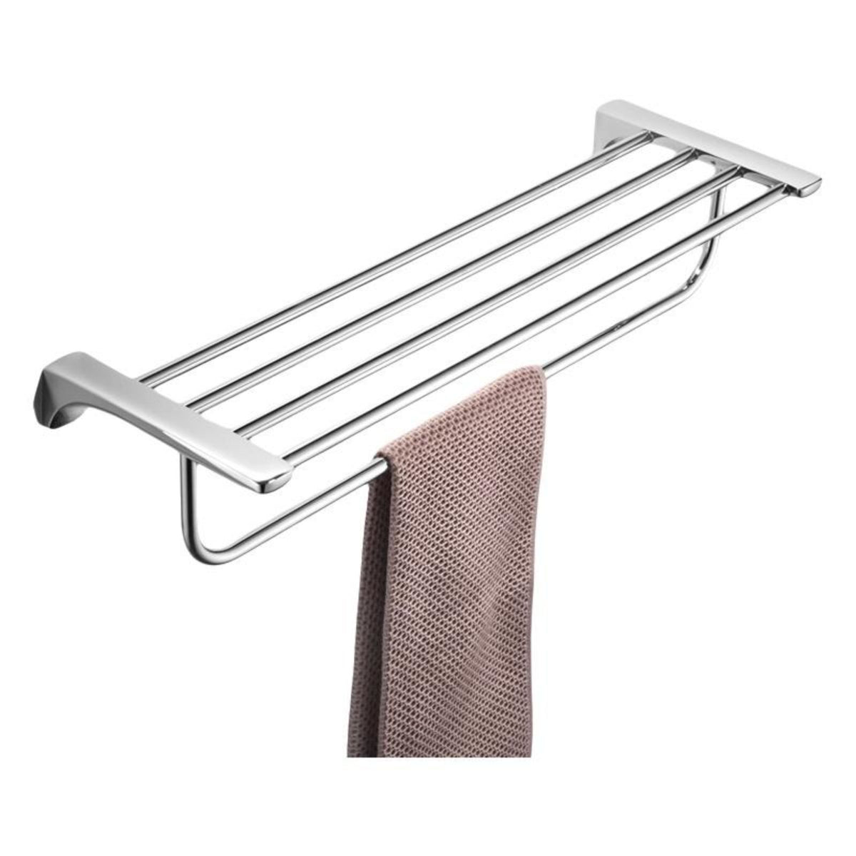 Matte black stainless steel towel rack